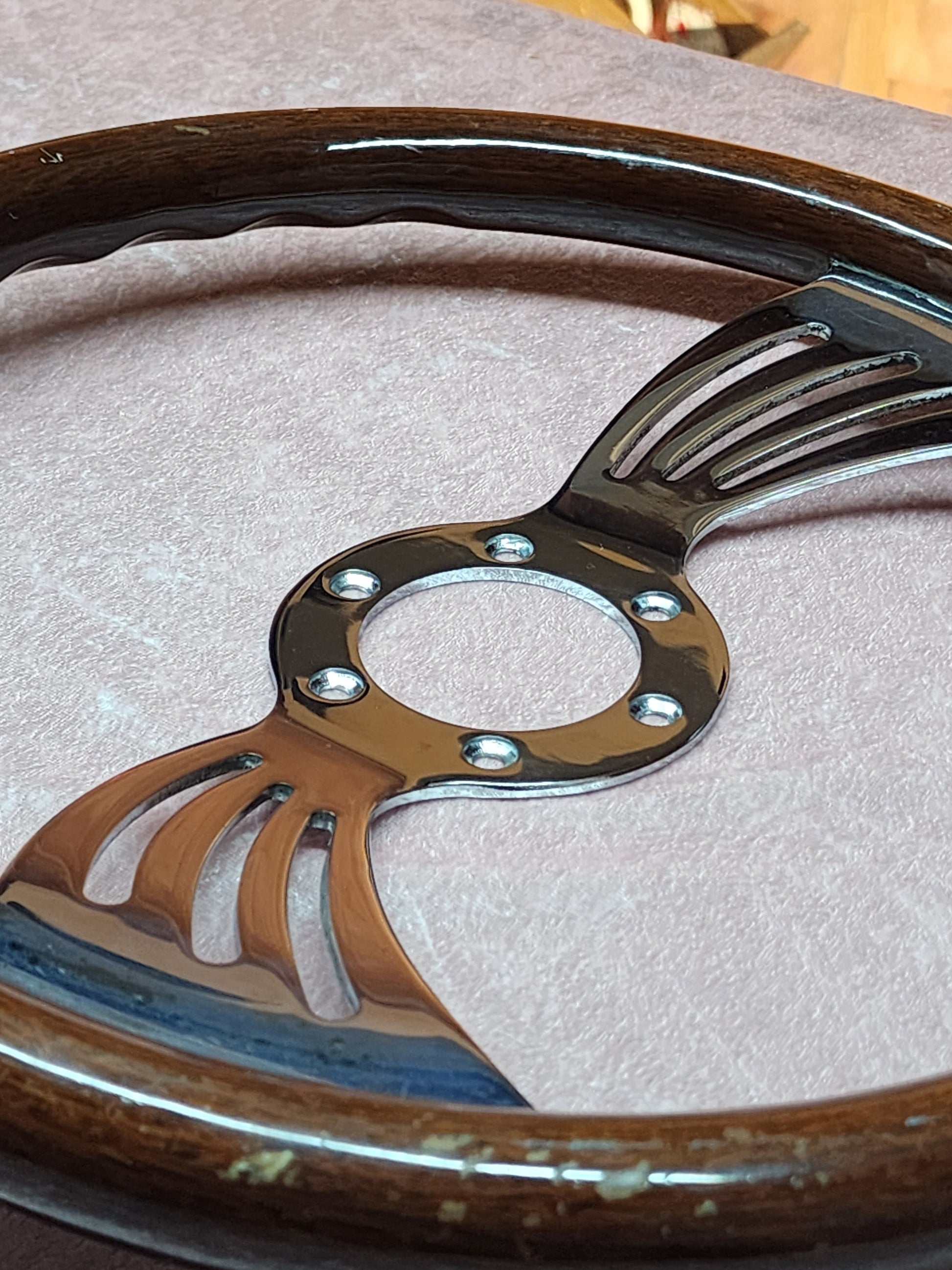 Wooden Steering Wheel 350mm